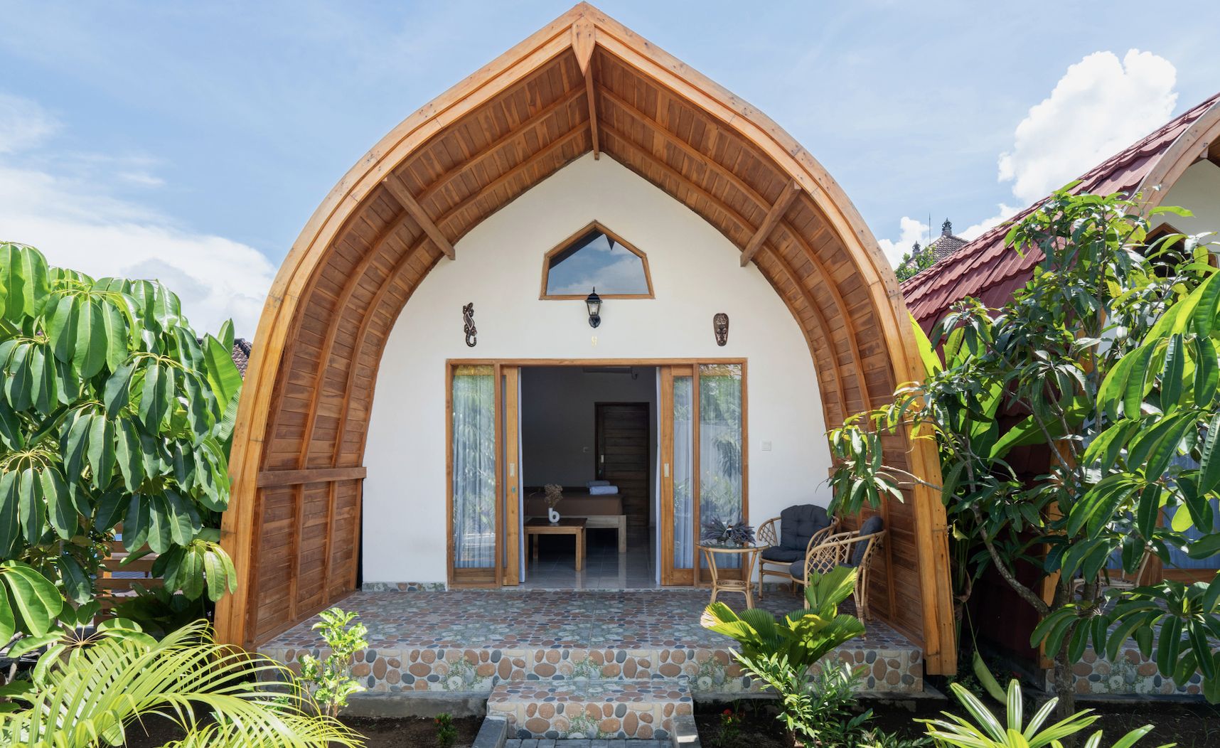 Wooden bungalow exterior