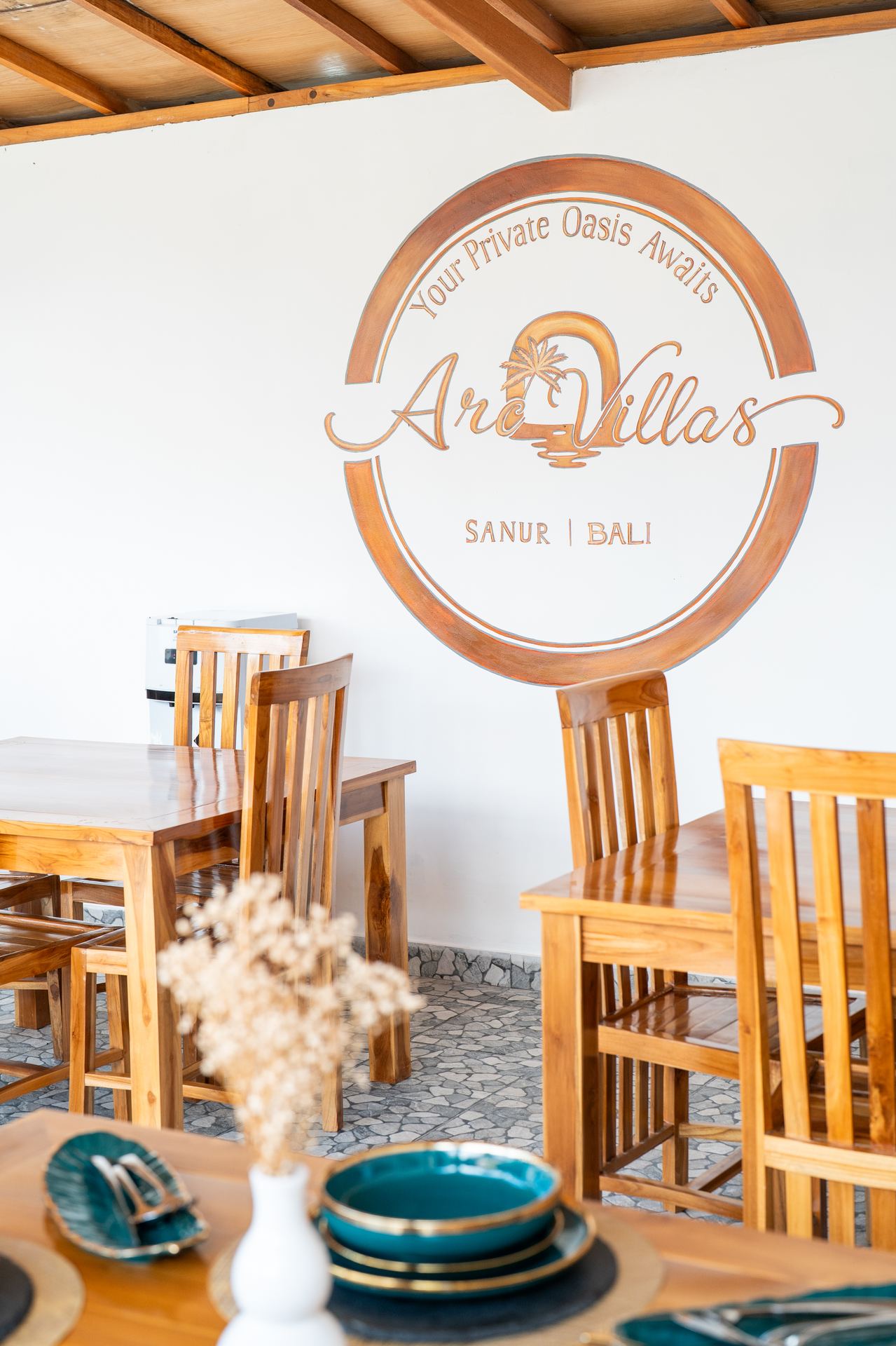 Shared dining area at Arc Villas Bali